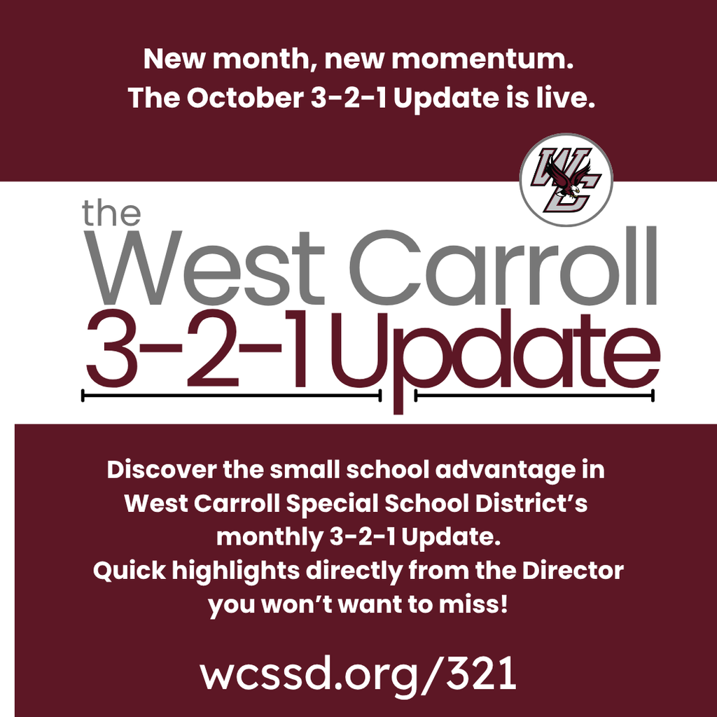 New month, new momentum. The October 3-2-1 Update is live — check out what’s happening across WCSSD.