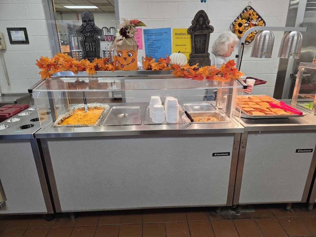 school lunch bar with vegetables grown by our wc agriculture dept