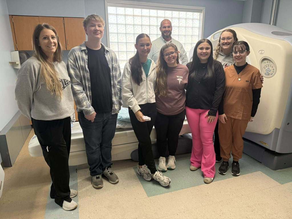 West Carroll Diagnostic Medicine students at Baptist Memorial Hospital radiology, laboratory and respiratory therapy tour