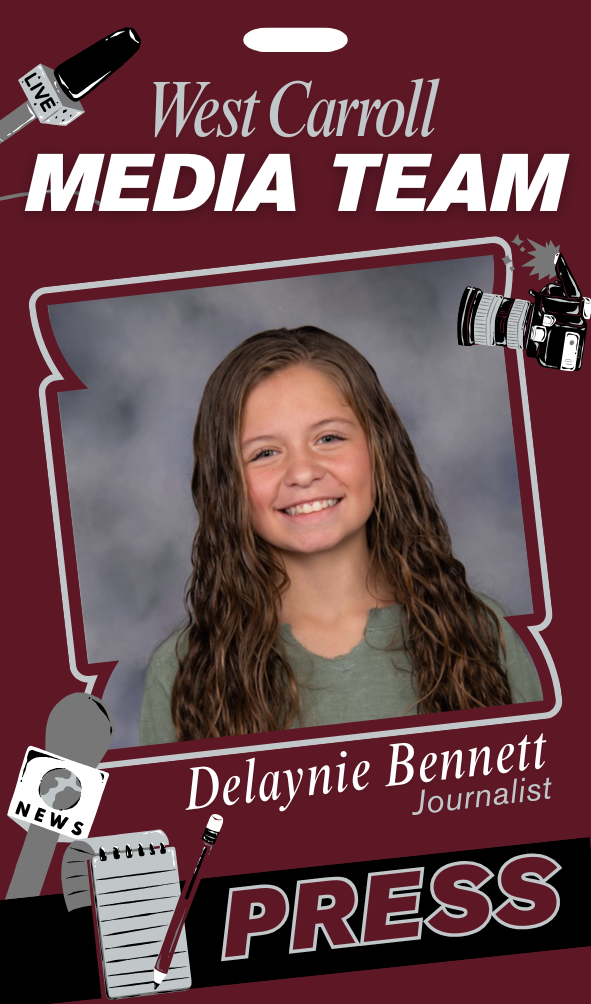 West Carroll Student Media Team Intern, Delaynie Bennett