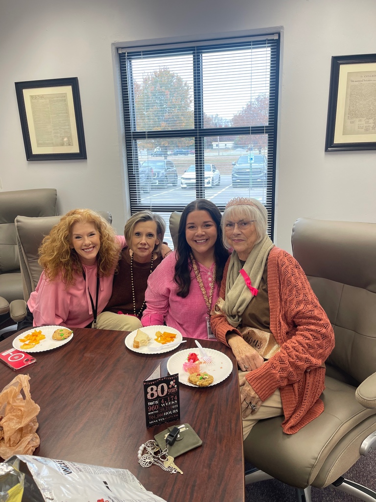 Mrs. Linda Hatfield pictured with coworkers, Michelle Tolley, Stephanie Gray, and granddaughter, Erin Lewis 