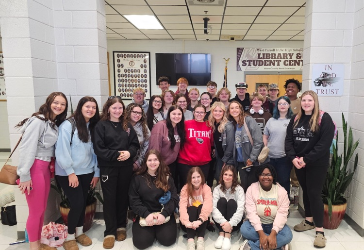 WCJSHS Beta students pictured at the high school before leaving for competition  
