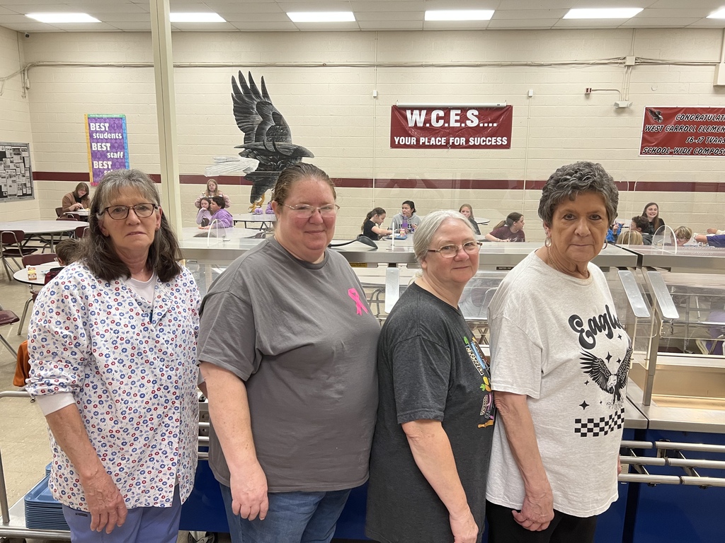 West Carroll Elementary School cafeteria staff 