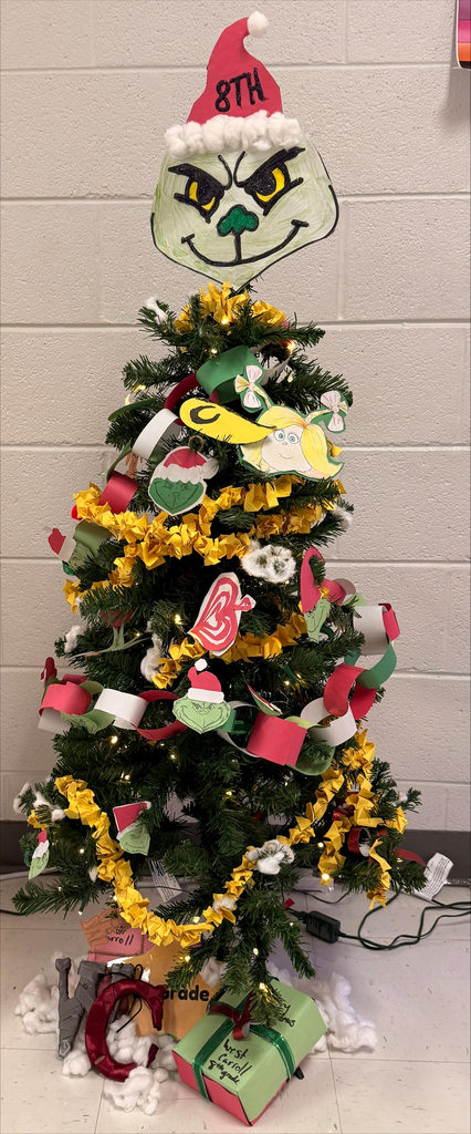 8th grade tree, theme: Grinchmas