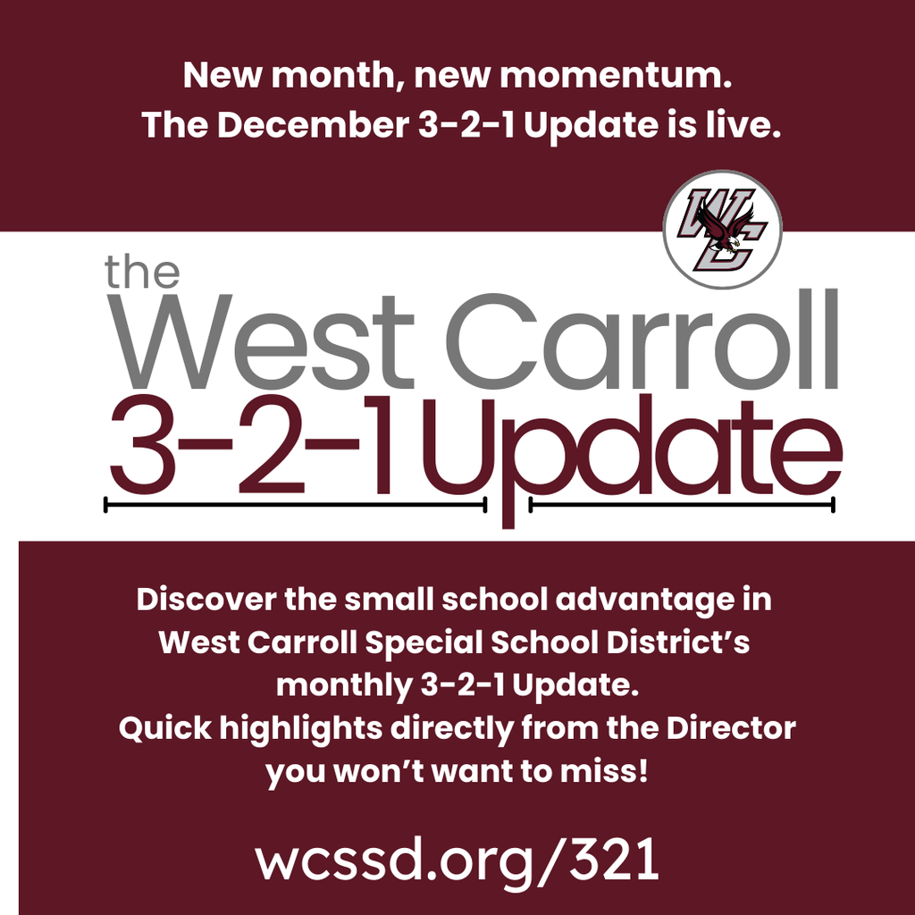 wcssd monthly update 3-2-1 announcement with link to update wcssd.org/321