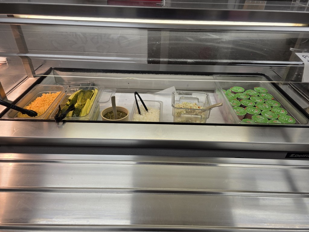 WCHS hotdog bar photos showing foods from lunch