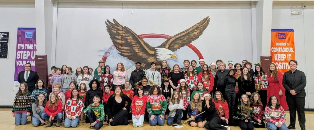 Various band members pictured after the band concert