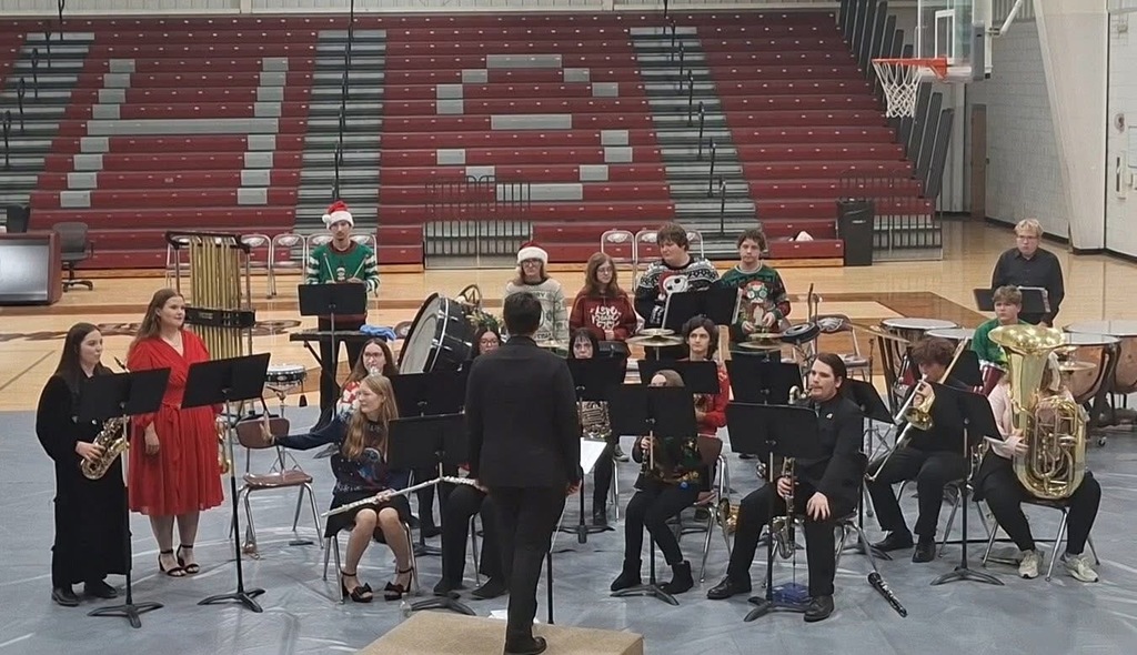 Various band members pictured during the band concert