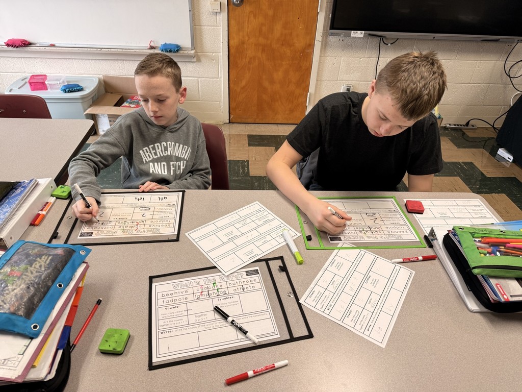 wces students working in class