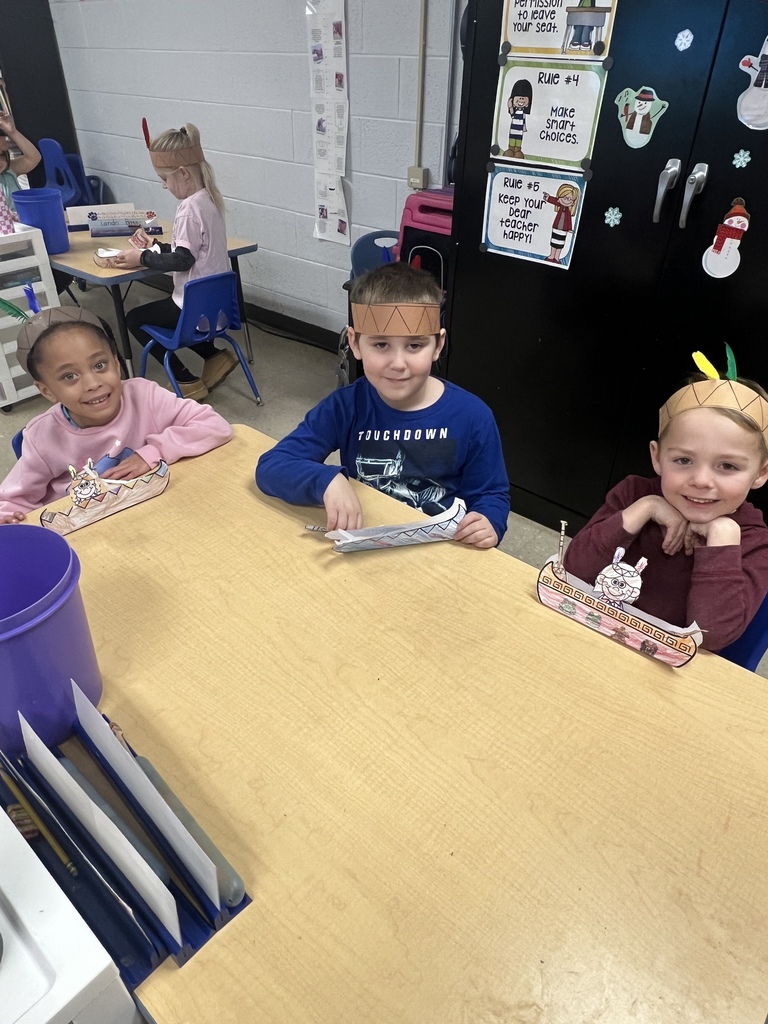 kindergarten students dressed as native americans in a tipi celebrating native american cultures