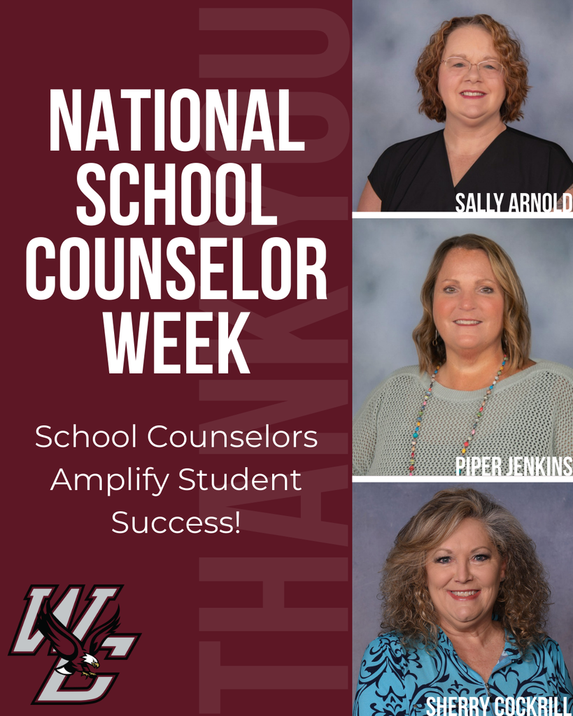 National School Counselor Week Post celebrating West Carroll School Counselors - Sally Arnold, Sherry Cockrill, and Piper Jenkins
