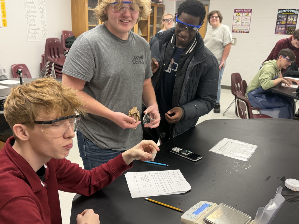 Chemistry students experimenting. 