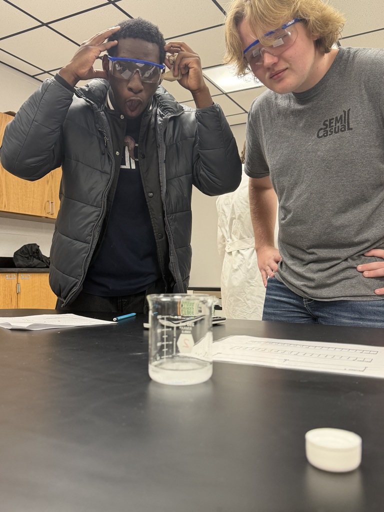 Chemistry students experimenting. 