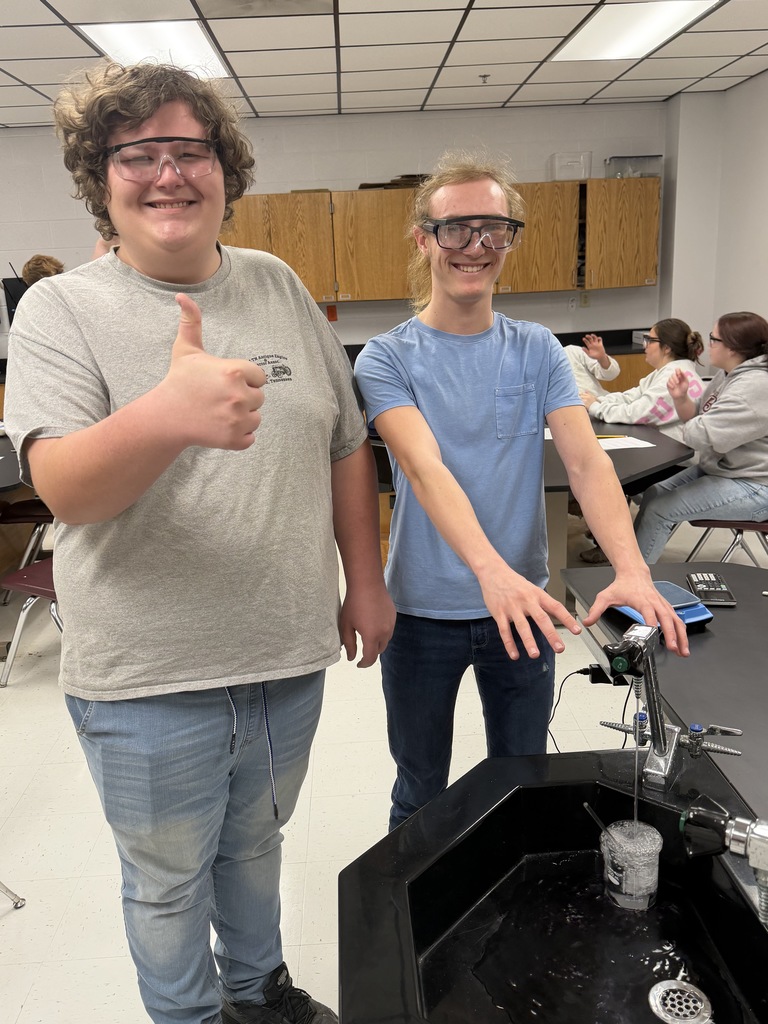 Chemistry students experimenting. 