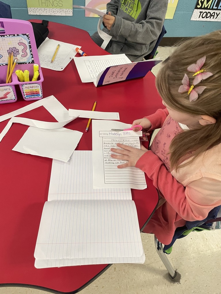 wces student working on helen keller project