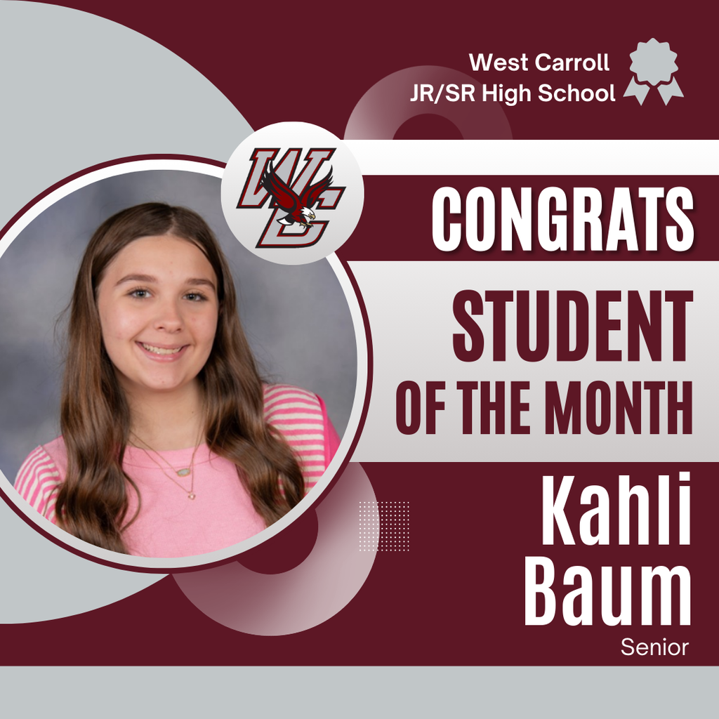 Student of the month - Kahli Baum: Senior