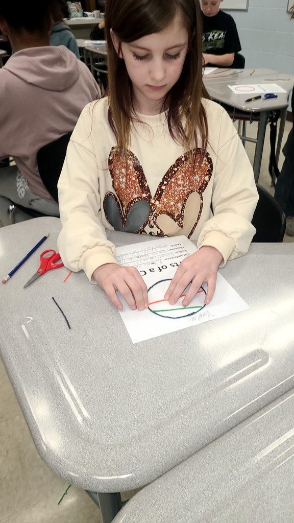 wces student working on pi and circle activites 