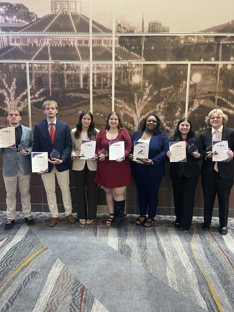 West Carroll FBLA Students with their awards from State Leadership Conference