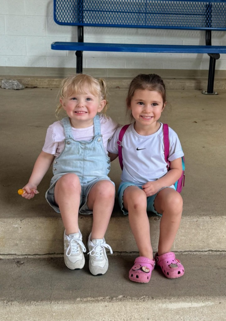 two new west carroll primary students excited to register for kindergarten and prek