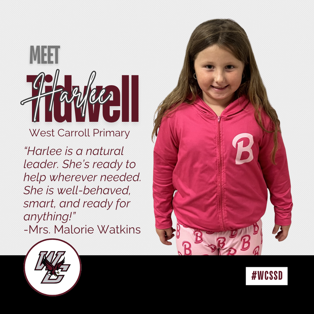 student of the week harlee tidwell