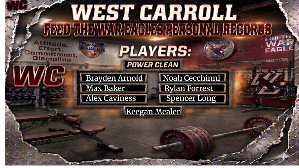 Power Clean Personal Records 