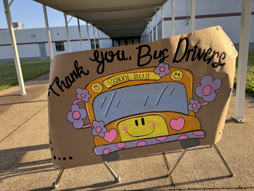Banner that says "Thank you Bus Drivers" 