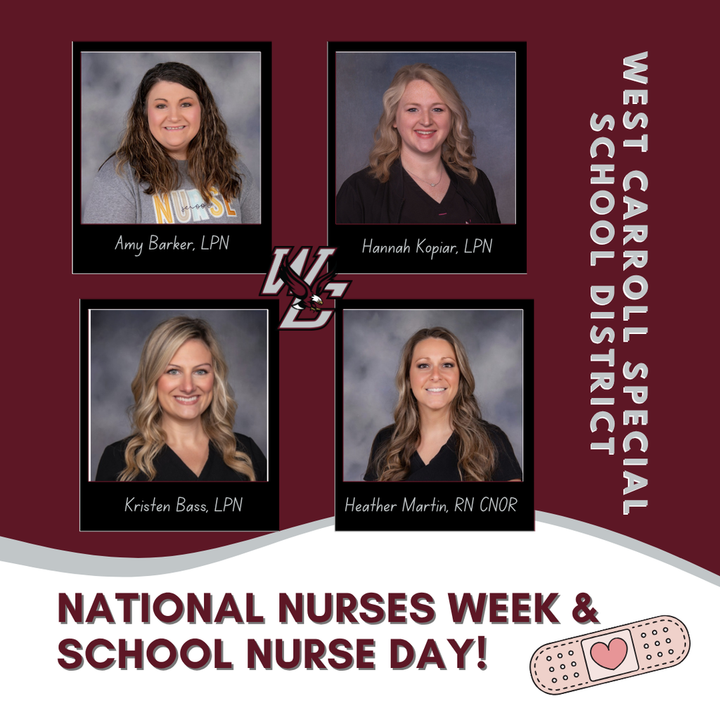 west carroll honors four school nurses for school nurse day