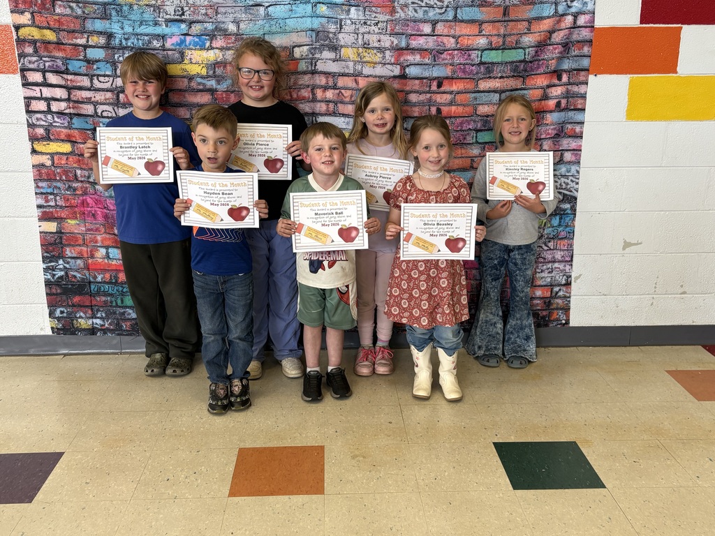 Front Row: L-R - Hayden Bean, Maverick Ball, & Olivia Beasley Back Row: L-R - Brantley Latch, Olivia Pierce, Aubrey Pierce, & Kinsley Rogers Not Pictured: Robyn Cash - K