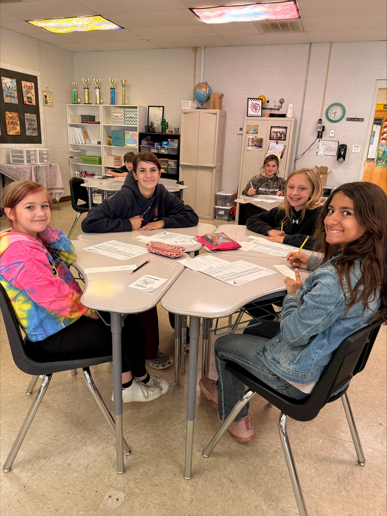 west carroll elementary student as she particpates in Move Up day in 6th grade classroom