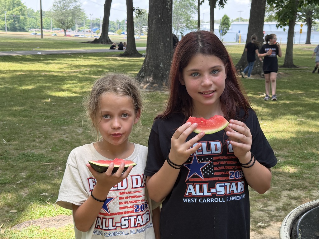 two wces students celebrating with a treat at the milan park after the 100 book challenge
