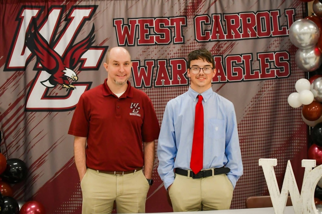 Senior Hayden Wingo with Coach Kee