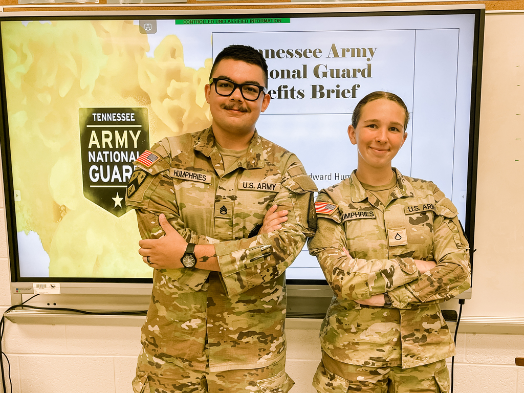 Staff Sergeant Edward Humphries and Private First-Class Emily Humphries of the Tennessee Army National Guard