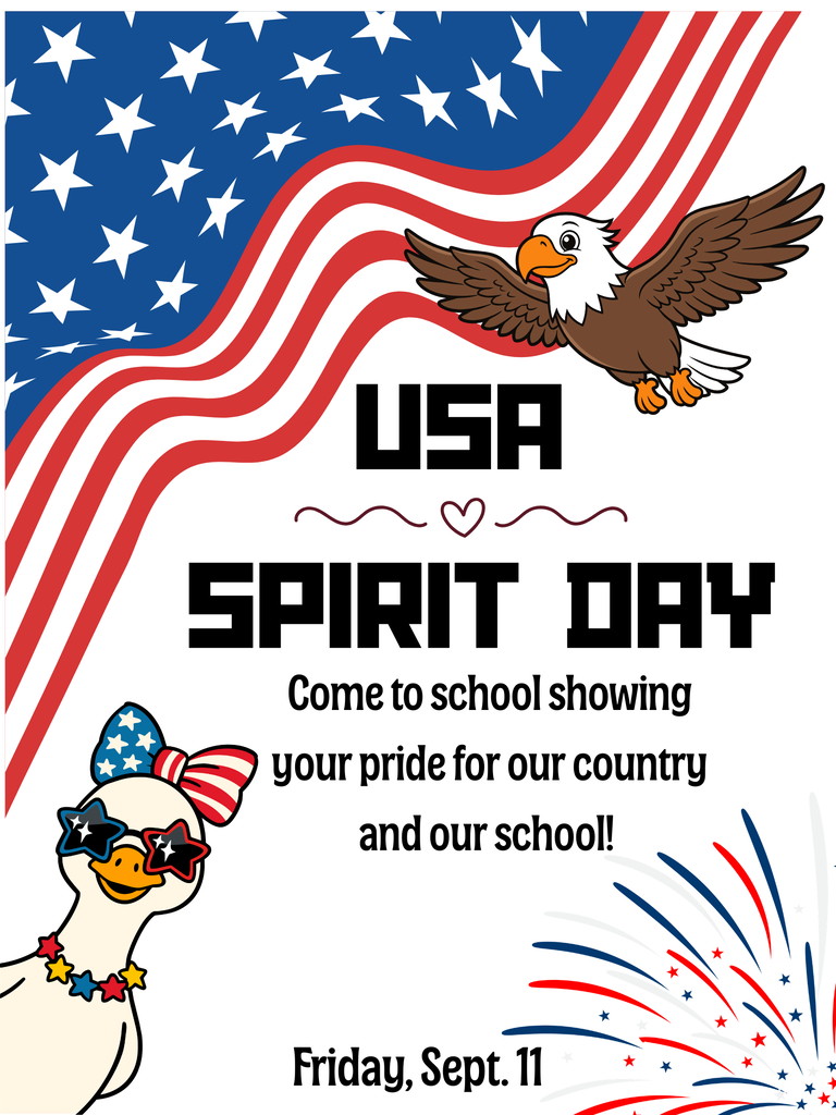 West Carroll Homecoming USA and Spirit Day is Friday, September 11. Students are encouraged to wear patriotic or West Carroll spirit attire to show pride for their country and school.