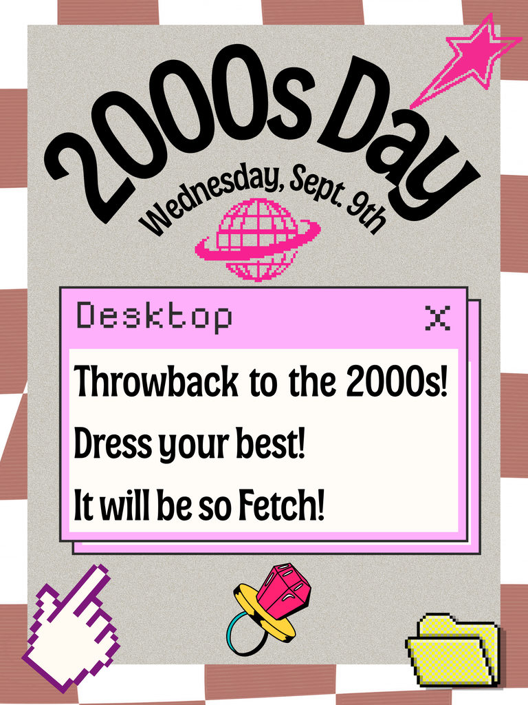 West Carroll Homecoming 2000s Day is Wednesday, September 9. Students are encouraged to throw it back to the 2000s and dress in their best 2000s-inspired outfits.