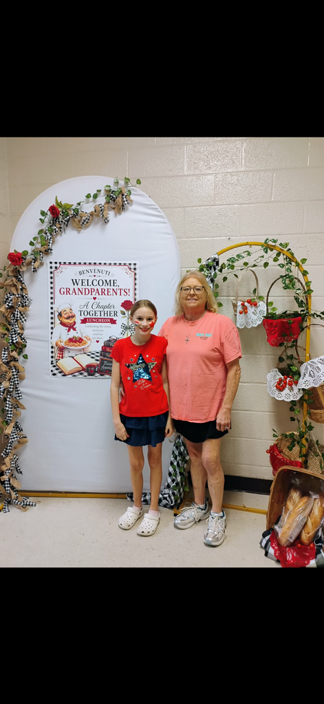 west carroll elementary students with grandparents at lunch
