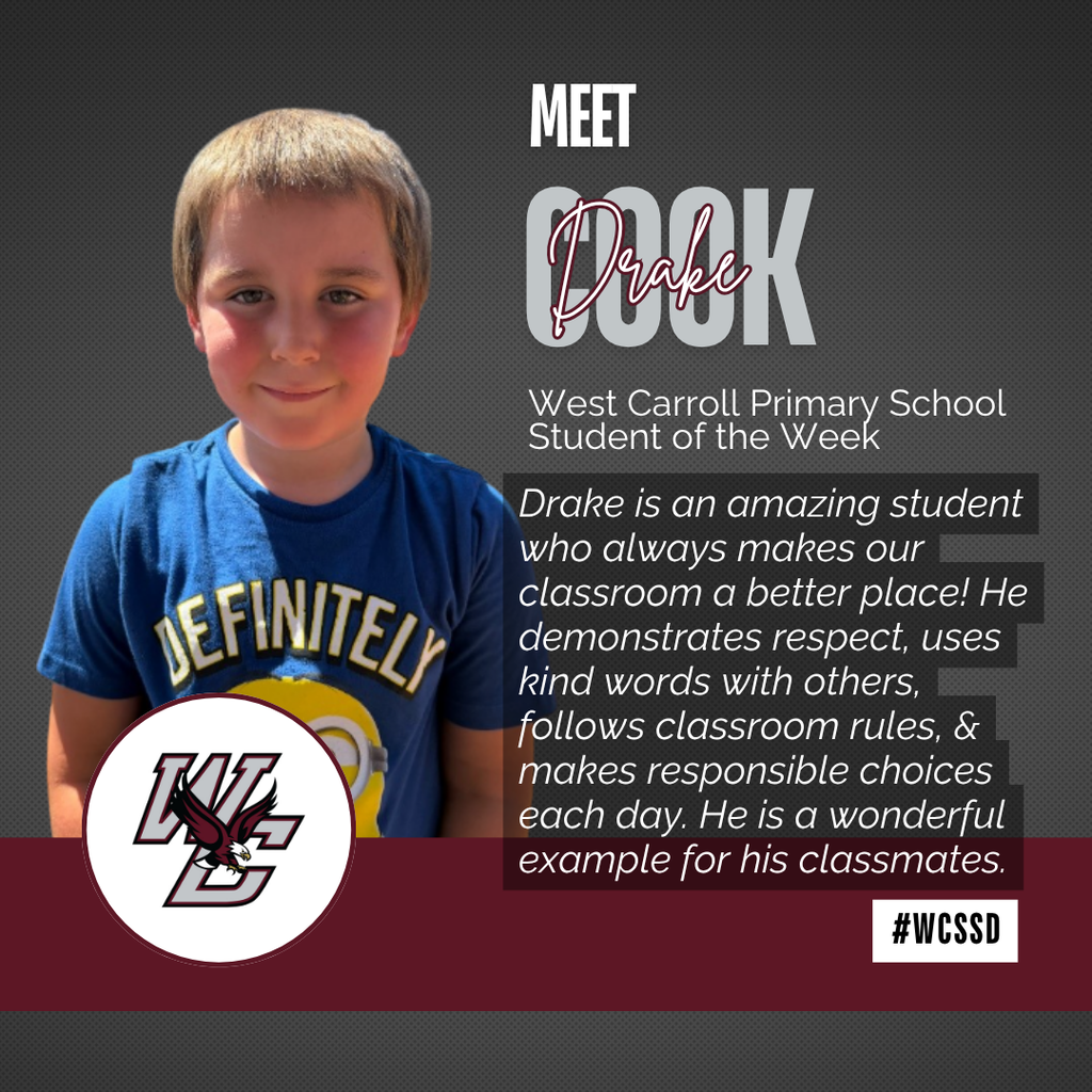 wcssd student of the week spotlight student with quote