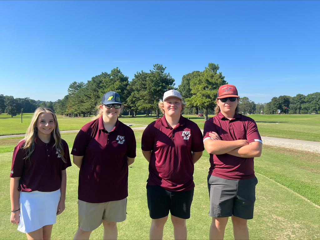 wchs golf team before match standing on greens