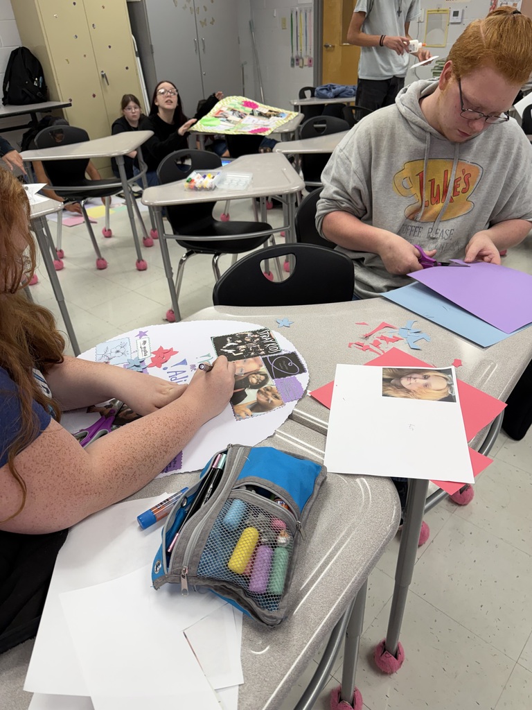 West Carroll Spanish students work on and proudly display colorful poster projects featuring photos, drawings, and Spanish phrases such as “me gusta,” “me gusta mucho,” and “no me gusta.” The projects allow students to creatively demonstrate how to express things they like, really like, and dislike in Spanish.