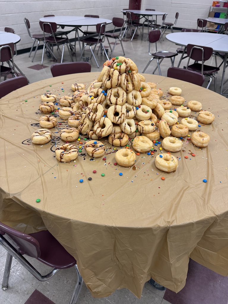 the missing donuts from the case were in the cafeteria