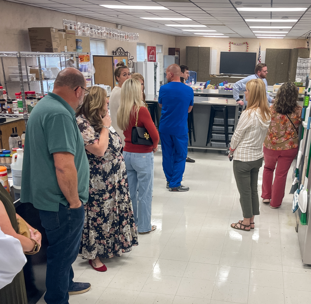 Members of the Leadership Carroll County cohort tour a West Carroll Career and Technical Education classroom as part of a visit highlighting the school’s CTE programs and upcoming Roost project.