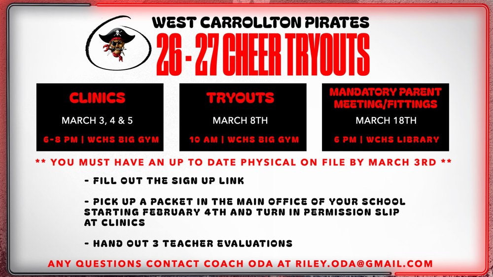 Cheer Tryouts Flyer