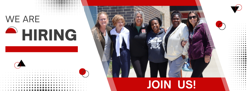 We Are Hiring Poster with five ladies smiling