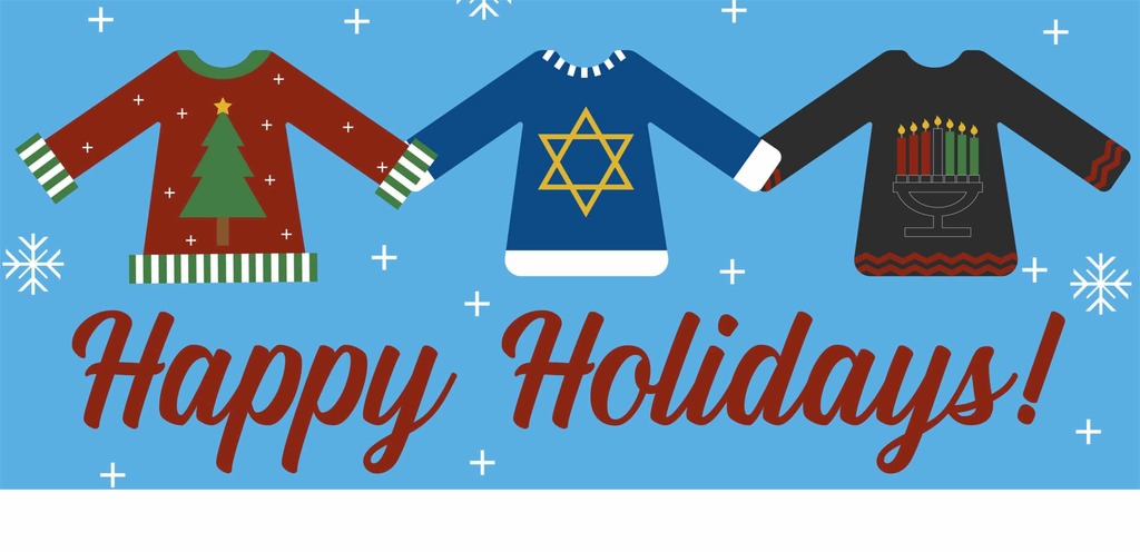 sweaters with holiday symbols
