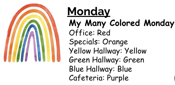 rainbow with words