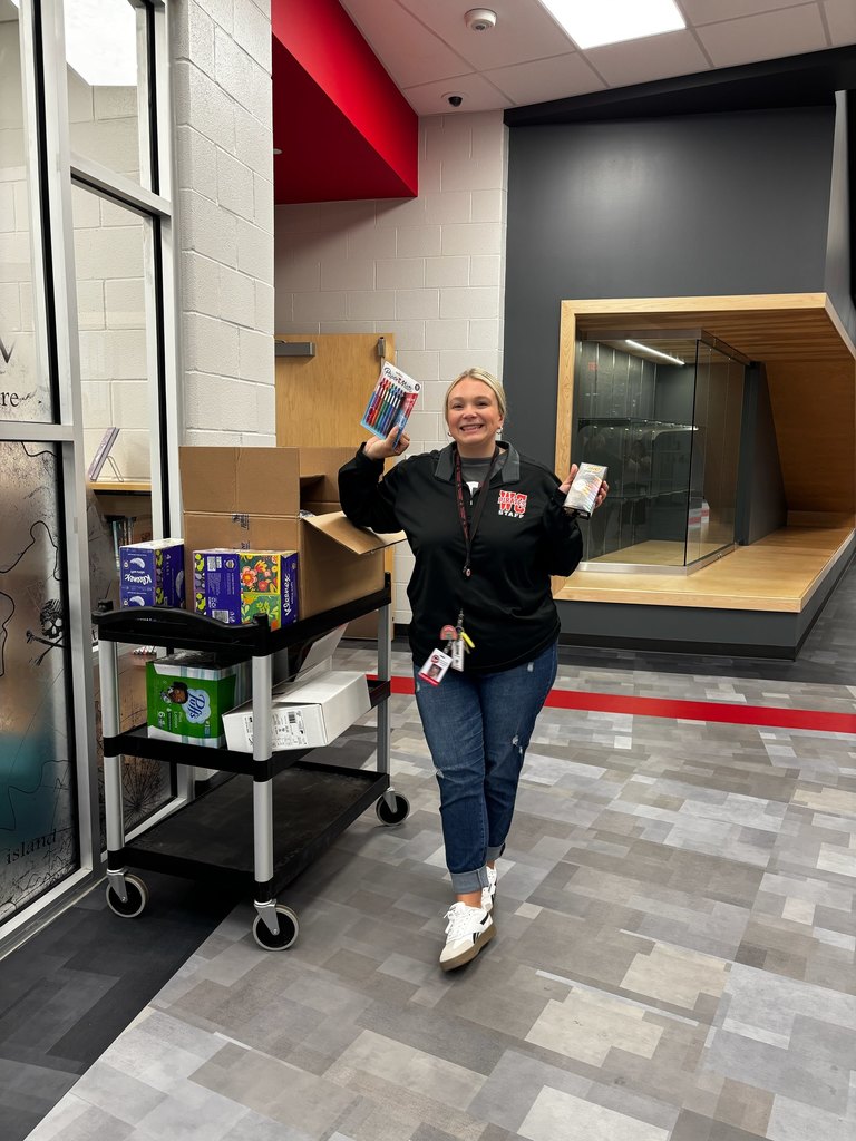 Woman with Supplies