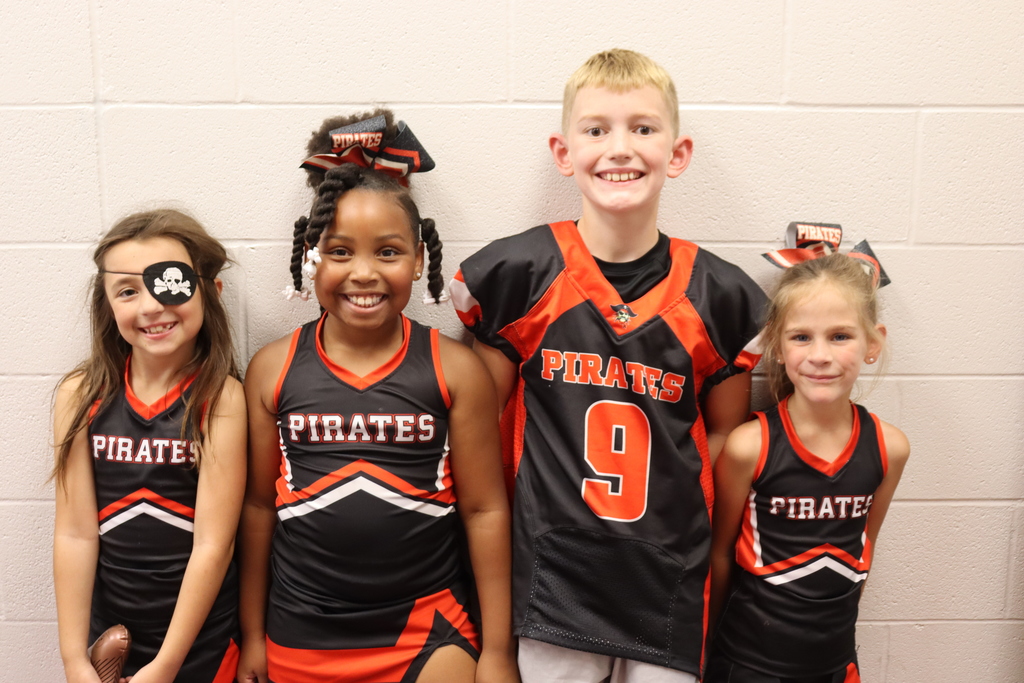 four kids with Pirate shirts