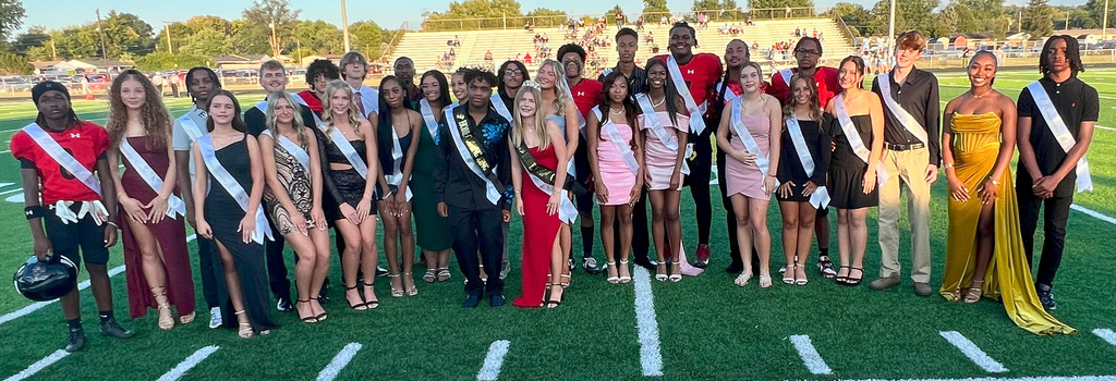 Homecoming Court on Football Field