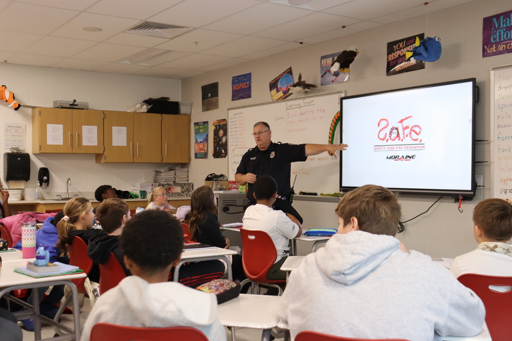 Fire Marshal Doug Hatcher speaking to students