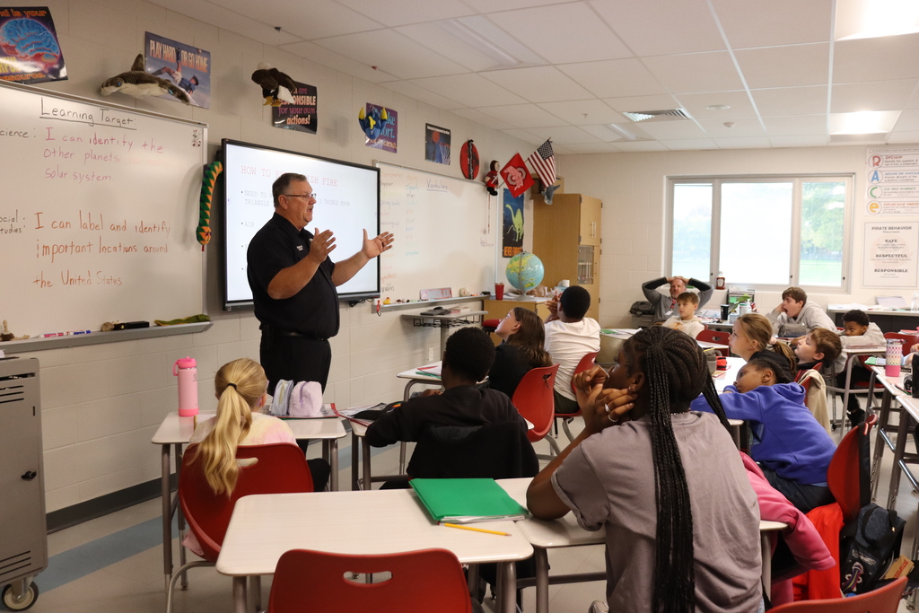 Fire Marshal Doug Hatcher speaking to students