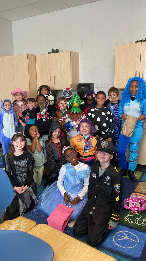Students wearing costumes